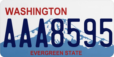 WA license plate AAA8595