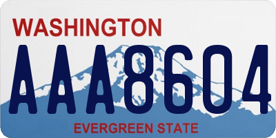 WA license plate AAA8604