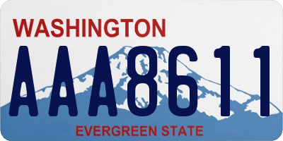 WA license plate AAA8611