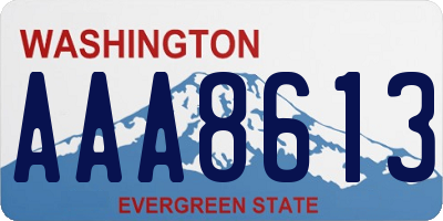 WA license plate AAA8613