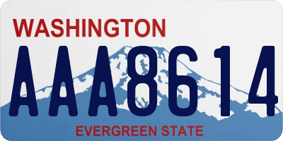 WA license plate AAA8614