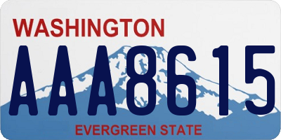 WA license plate AAA8615