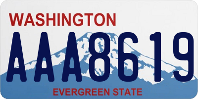 WA license plate AAA8619