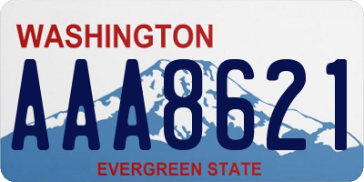 WA license plate AAA8621