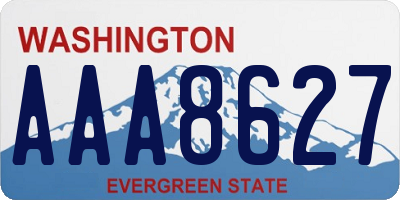 WA license plate AAA8627