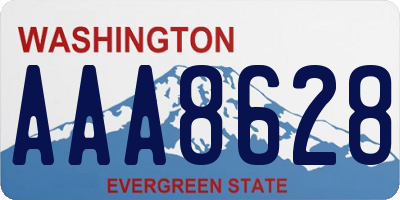 WA license plate AAA8628