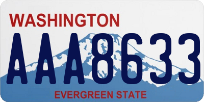 WA license plate AAA8633