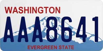 WA license plate AAA8641