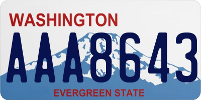 WA license plate AAA8643