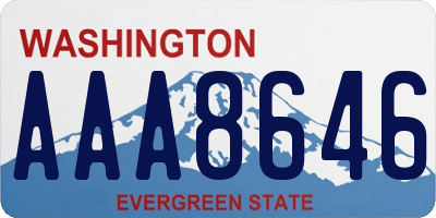 WA license plate AAA8646