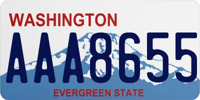 WA license plate AAA8655