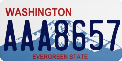 WA license plate AAA8657