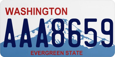 WA license plate AAA8659