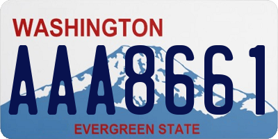 WA license plate AAA8661