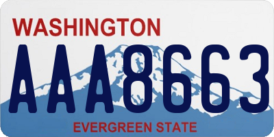 WA license plate AAA8663