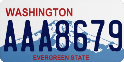 WA license plate AAA8679