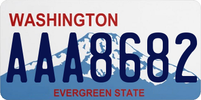 WA license plate AAA8682