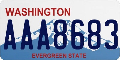 WA license plate AAA8683