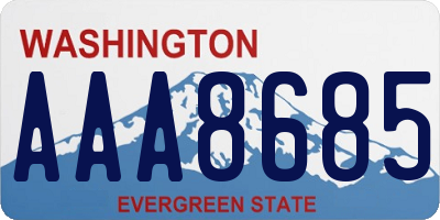 WA license plate AAA8685