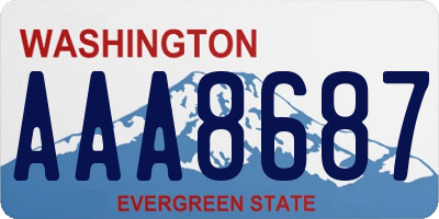 WA license plate AAA8687