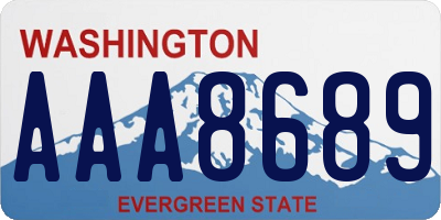 WA license plate AAA8689