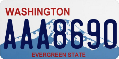 WA license plate AAA8690