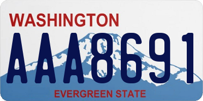 WA license plate AAA8691