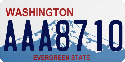 WA license plate AAA8710