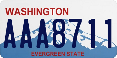 WA license plate AAA8711