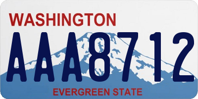 WA license plate AAA8712