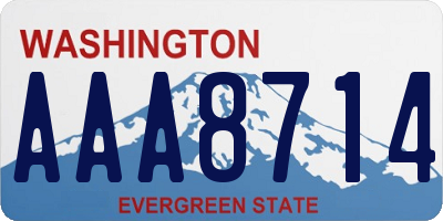 WA license plate AAA8714