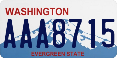 WA license plate AAA8715