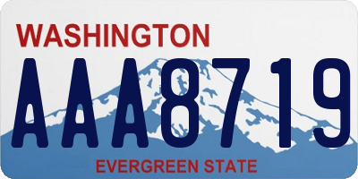 WA license plate AAA8719