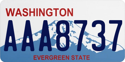 WA license plate AAA8737