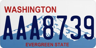 WA license plate AAA8739