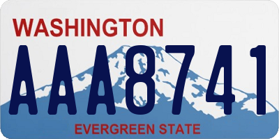 WA license plate AAA8741