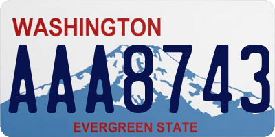 WA license plate AAA8743