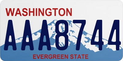 WA license plate AAA8744