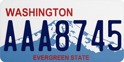 WA license plate AAA8745
