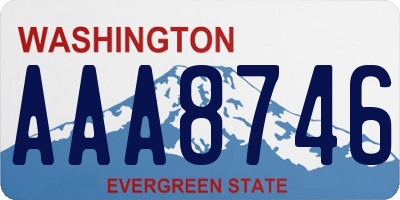 WA license plate AAA8746