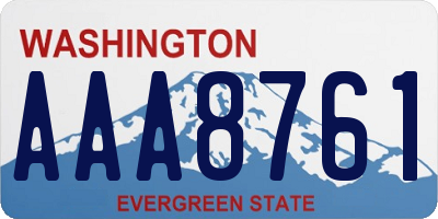 WA license plate AAA8761