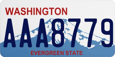 WA license plate AAA8779