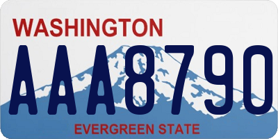 WA license plate AAA8790