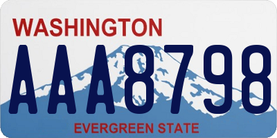 WA license plate AAA8798