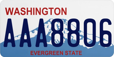 WA license plate AAA8806