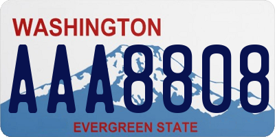 WA license plate AAA8808