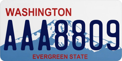 WA license plate AAA8809