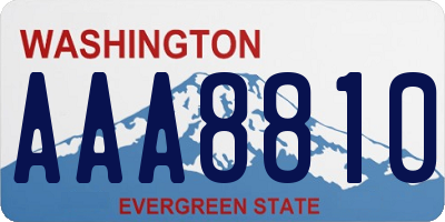 WA license plate AAA8810