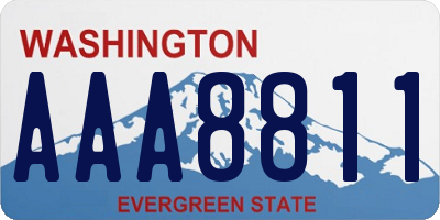 WA license plate AAA8811