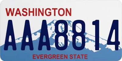 WA license plate AAA8814